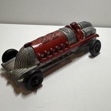 NICE VINTAGE 1930's HUBLEY DIECAST & IRON METAL #22 OPEN RACER with DRIVER picture