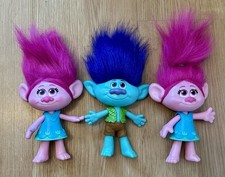 DreamWorks Trolls Lot of 3 Figures Pink/Blue picture