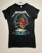 Metallica Wired To Self-Destruct Graphic Print T-Shirt Metal Rock Black L#0068 picture