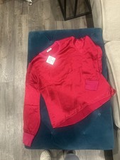 LAmade Long Sleeve Satin Crewneck Top Red Size M NWT picture