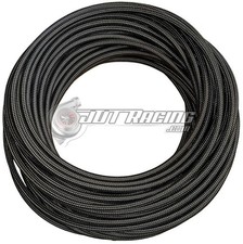 3AN AN3 PTFE Black Nylon Braided Stainless Steel Fuel Hose E85 25ft Length picture