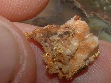 OXIDIZED IRON GOLD QUARTZ SPECIMEN .85 GRAM ARIZONA GOLD picture