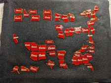 Coors Beer 50 State Shape Lapel Pin Set Complete + US Map Pin Lot of 51 picture