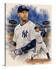 Derek Jeter Canvas 16x20 NY Yankees New York MLB Captain Jeter 2 picture