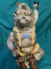 MAX THE BAVARIAN BOAR CHARACTER STEIN GERMAN MADE , ALBERT STAHL EX CONDITION picture