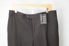 Corneliani Master Dark Brown Woven Wool Dress Pants Sz 52R EU BRAND NEW picture