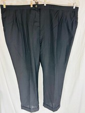 Milbern Comfort Tech Men's 100% Polyester Navy Blue Dress Pants Size 58 Reg picture