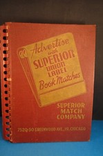SUPERIOR MATCH COMPANY One-Of-A-Kind SALESMAN'S BOOK Matchcover matchbook cover picture