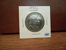 1892 Columbian Exposition Silver Half Dollar XF / AU FIRST MINTED COMMEMORATIVE picture