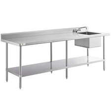 Z@ REGENCY Work Table w/ Right Sink Stainless Steel 600ST3096R (AS-IS, Some Extr picture
