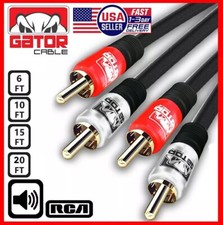 2-RCA to 2-RCA Cable Male Stereo Audio Patch Coaxial Cord L/R Gold Plated Plug picture