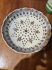Vintage Royal Tichelaar Makkum Hand Painted Polychrome Berry Strainer Undertray picture