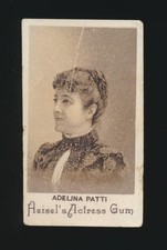1890 E180 Heisel's Gum  ACTRESS GUM -ADELINA PATTI (Famous Opera Singer) picture