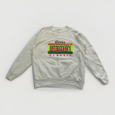 vtg 1980s Coors International Bicycle Classic Sweatshirt Size L Crewneck White picture