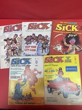 Vintage Sick Magazine Lot of 5 #65 #68 #83 #93 #98 Satire Humor Mad Magazine *35 picture