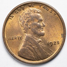1925-P Lincoln Wheat Penny Cent Uncirculated Red Brown BU RB picture