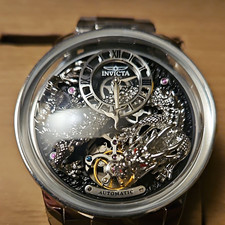 Invicta Hyper Dragon Reserve Automatic Mens Watch 46mm Silver picture