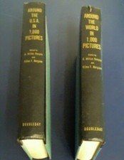 1954 & 56 Edition: Around the USA and World 2 books in 1000 Pictures. Doubleday  picture