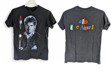 1986 Huey Lewis and the News T-Shirt S-5XL Band Tee Black VTG F6FDT picture