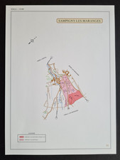 Vintage 1985 Wine Map- Burgundy  Bourgogne- Sampigny-les-Maranges Cote de Beaune picture