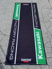 SuperCool Kawasaki Factory Racing Moto Mats - Rubber Type PVC picture