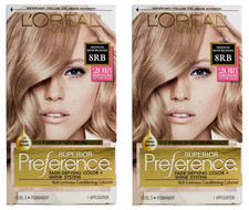 2 PACK L'Oréal Superior Preference Fade Defying Color 8RB Medium Rose Blonde picture