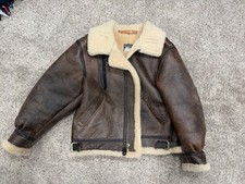 Vintage Avirex Leather Bomber Jacket Distressed Made In USA | 44 picture