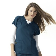 Wonder Wink Four Stretch 4 Women's V-Neck Scrub Tops, Multiple Sizes and Colors picture