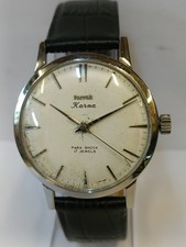 HMT KARNA 17J WINDING PATINA WHITE DIAL INDIA MEN'S WORKING CONDITION picture