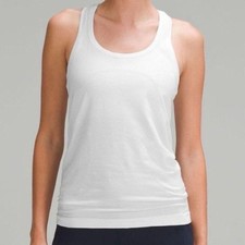 NWOT Lululemon Run Swiftly Tech Racerback Tank in White Size 6 picture