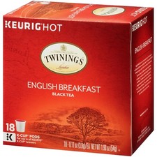 Twinings English Breakfast Black Tea 18 to 144 Keurig K cups Pick Any Quantity picture