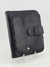 VTG MONTBLANC BOHEME 106788 POCKET ORGANIZER-WALLET BLACK-PEARL LEATHER ITALY picture
