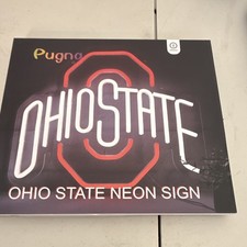 Pugna Ohio State Neon LED Illuminated Wall Mounted Logo Sign 13.39