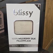 Blissy Mulberry Silk 1 Pillowcase Hidden Zipper Ivory white Standard NIB picture