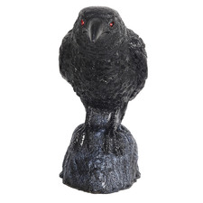 13-Inch Animated Raven Halloween Decoration with Turning Head & Sound - Light-Up picture