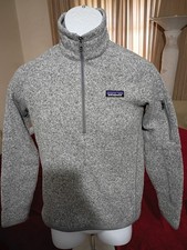 Patagonia Women’s Better Sweater 1/4 Zip Pullover Birch White And Gray Small picture