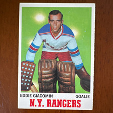 Topps 1970-71 Ed Giacomin #68 New York Rangers EX picture