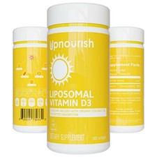 UpNourish Liposomal Vitamin D3 5000 IU (125 mcg) - 1 Year Supply - 365 softgels picture