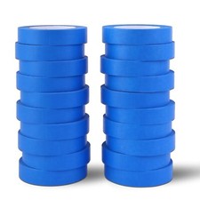 12 Rolls Blue Painters Masking Tape, 1 Inch x 60 Yards 5.5 Mil, Walls Painting picture