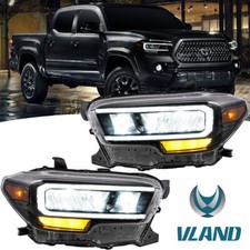 Pair Full LED & DRL Reflector Headlights For 2015-2022 Toyota Tacoma Front Lamps picture