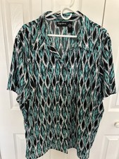 Maggie Barnes Multicolor Print Top Size 3X Button Front  picture