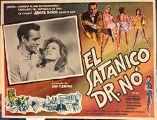 DR. NO James Bond 007 Original 1964 Mex Lobby Card Sean Connery Best in set NM picture