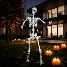 Halloween Giant Skeleton, Large Realistic Full Body Skeleton with Movable Joints picture