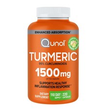Qunol Turmeric 1500mg – 220 Vegetarian Capsules with Black Pepper picture