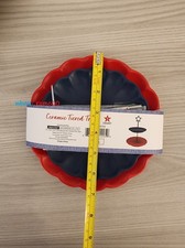NEW Target Bullseye 2026 4th of July Tiered Tray Red Blue Ceramic 3pc Set picture