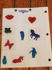 Vintage Stickers 9 Lot Oilies 80’s/90's Liquid Heart Bee Horse Penguin Unicorn  picture