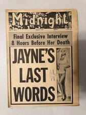 1967 August 7th MIDNIGHT Newspaper, Jayne Mansfield’s Last Words (VRN4) picture