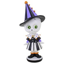December Diamonds Witch Hat Skeleton Girl Figurine Whimsy Halloween picture