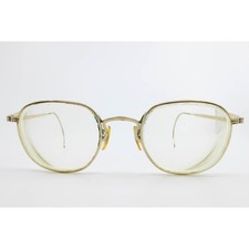 Vintage American Optical Gold Tone Oval Eyeglass Frames 6 1/4 Cable Temple AO picture