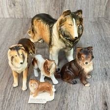 Ceramic Collie Dog Figurines Vintage Japan/ USA Lot of 5 Please Read Details picture